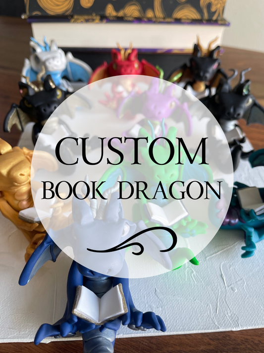 Custom Colors Polymer Clay Book Dragon