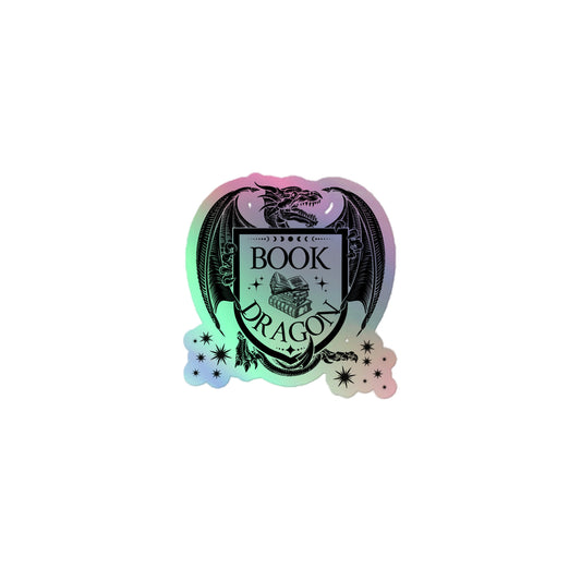 Book Dragon Holographic Sticker