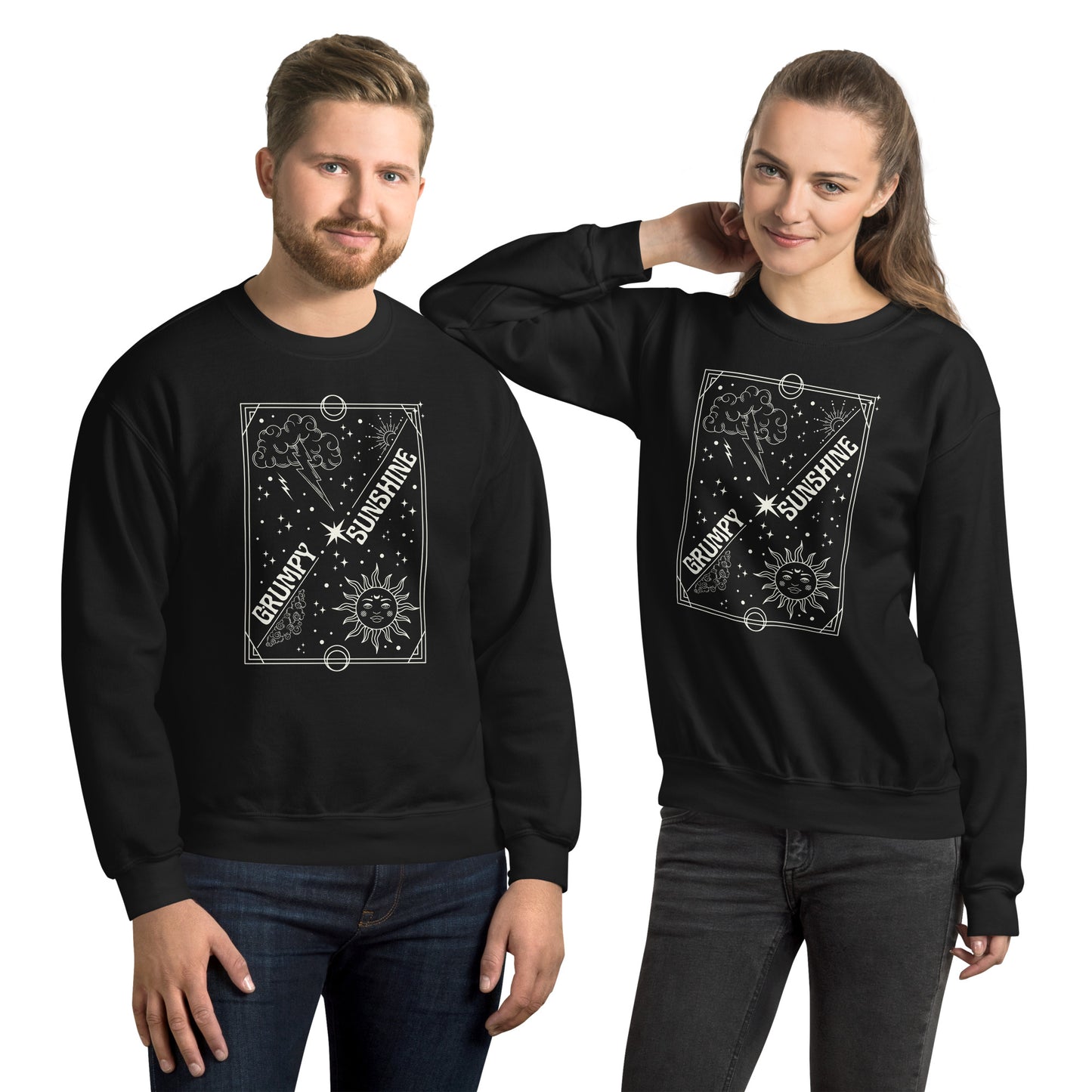 Grumpy Sunshine Trope Unisex Crew Neck Sweatshirt