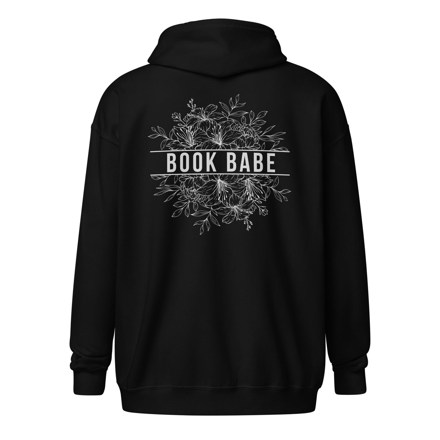 Book Babe Unisex heavy blend zip hoodie - Ink Black