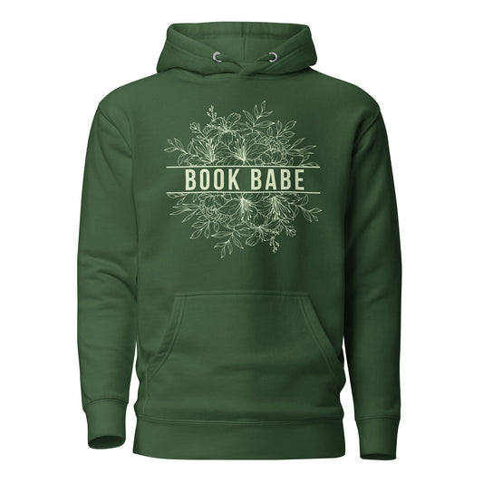 Book Babe Unisex Hoodie - Forest Green