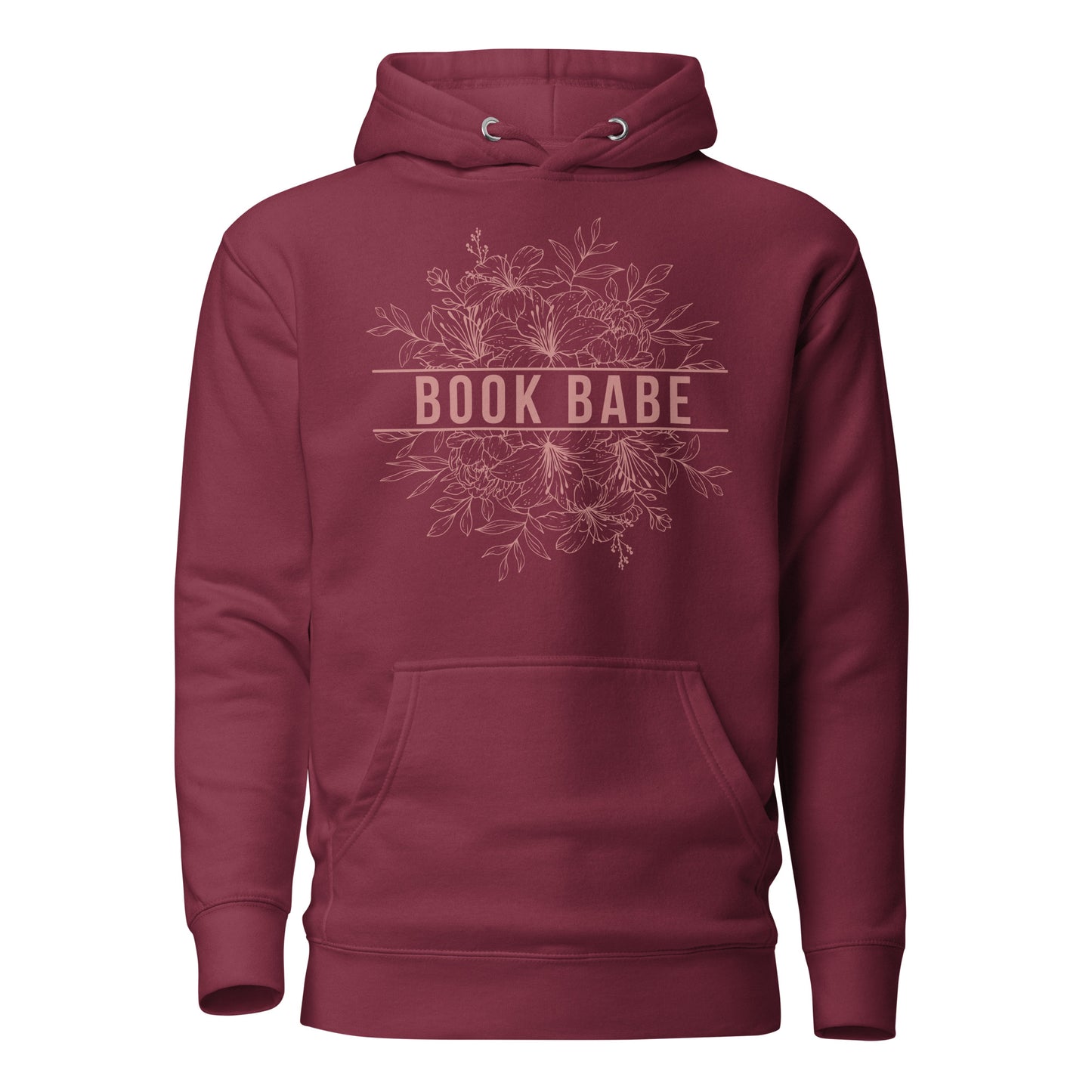 Book Babe Unisex Hoodie - Maroon