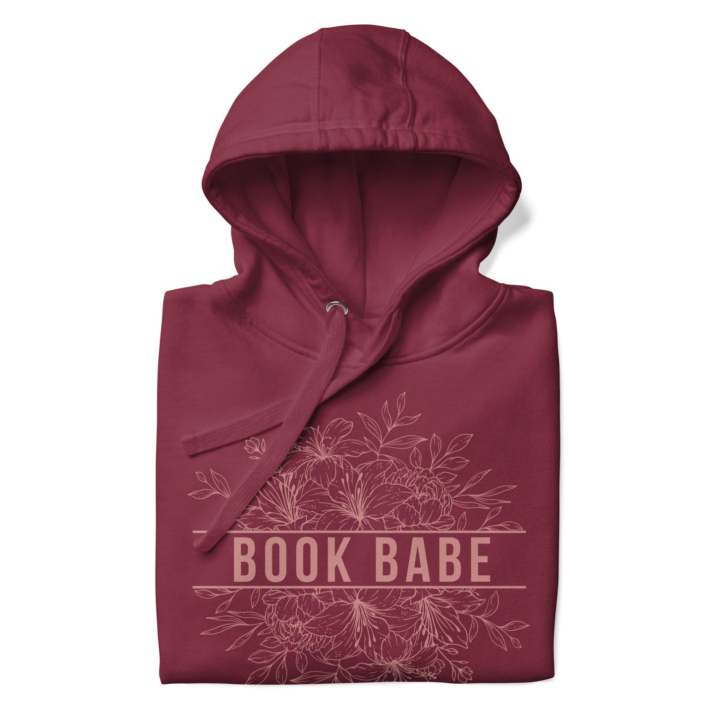 Book Babe Unisex Hoodie - Maroon