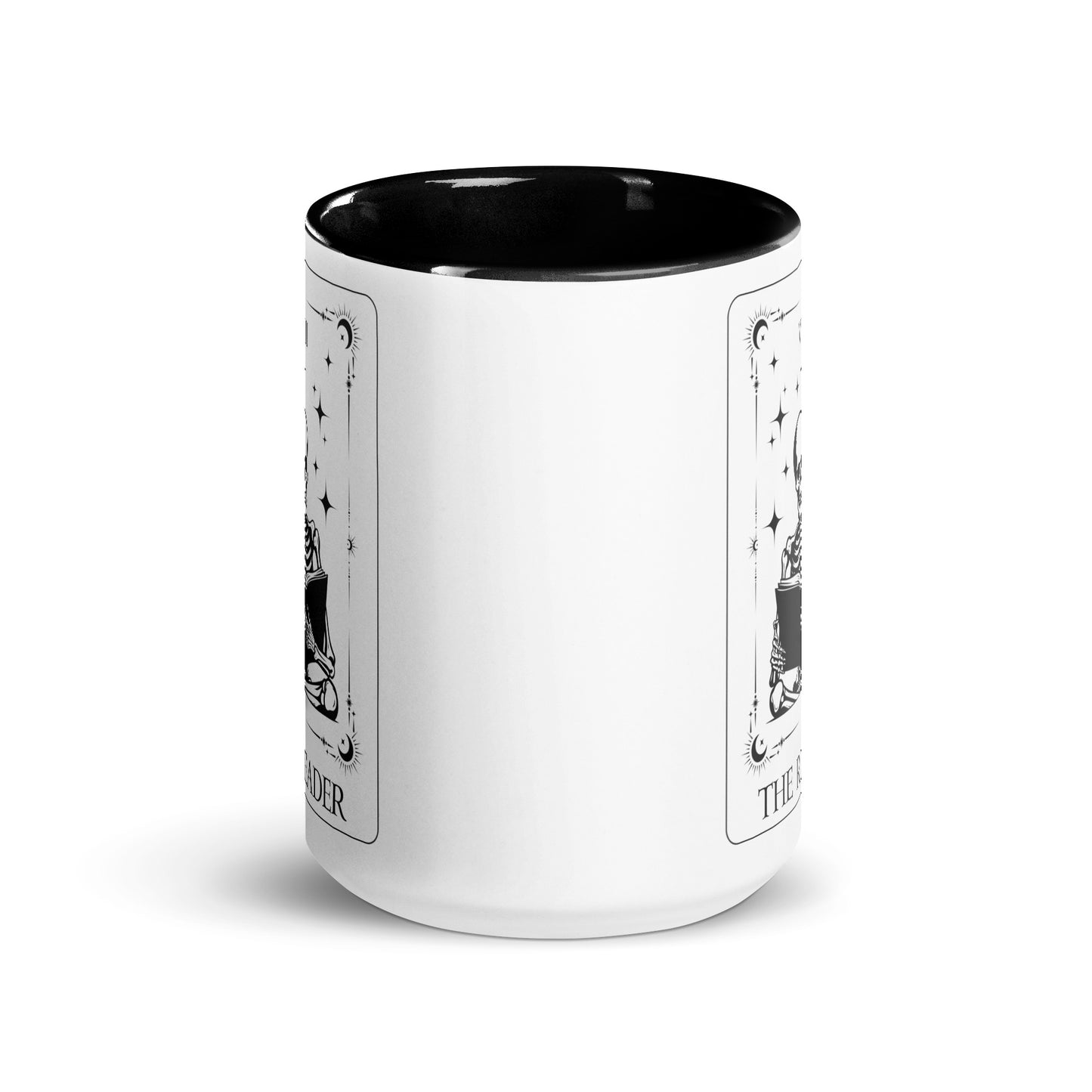 The Reader Tarot Card Mug in Black - Microwave & Dishwasher Safe