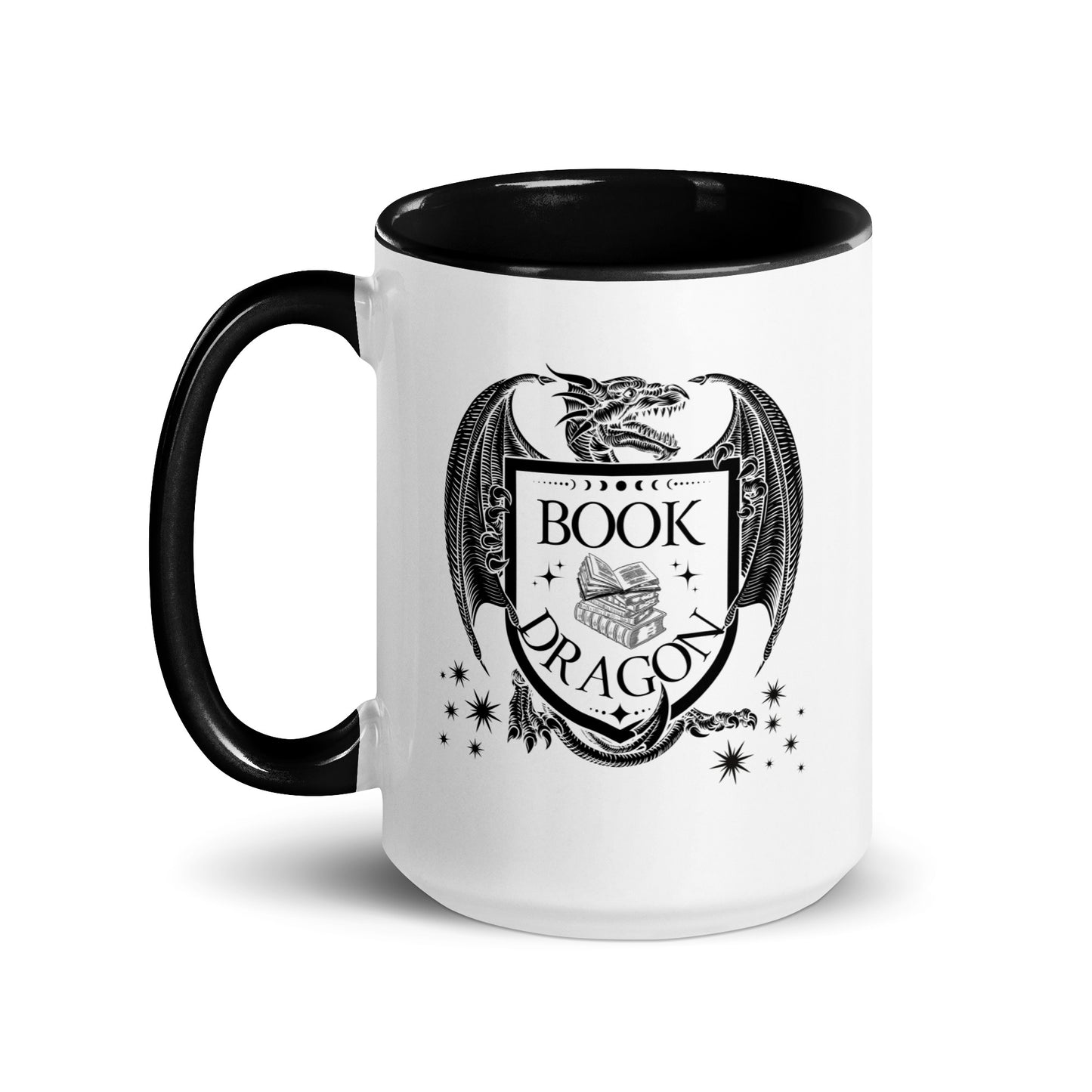 Book Dragon Mug -Dishwasher and Microwave Safe