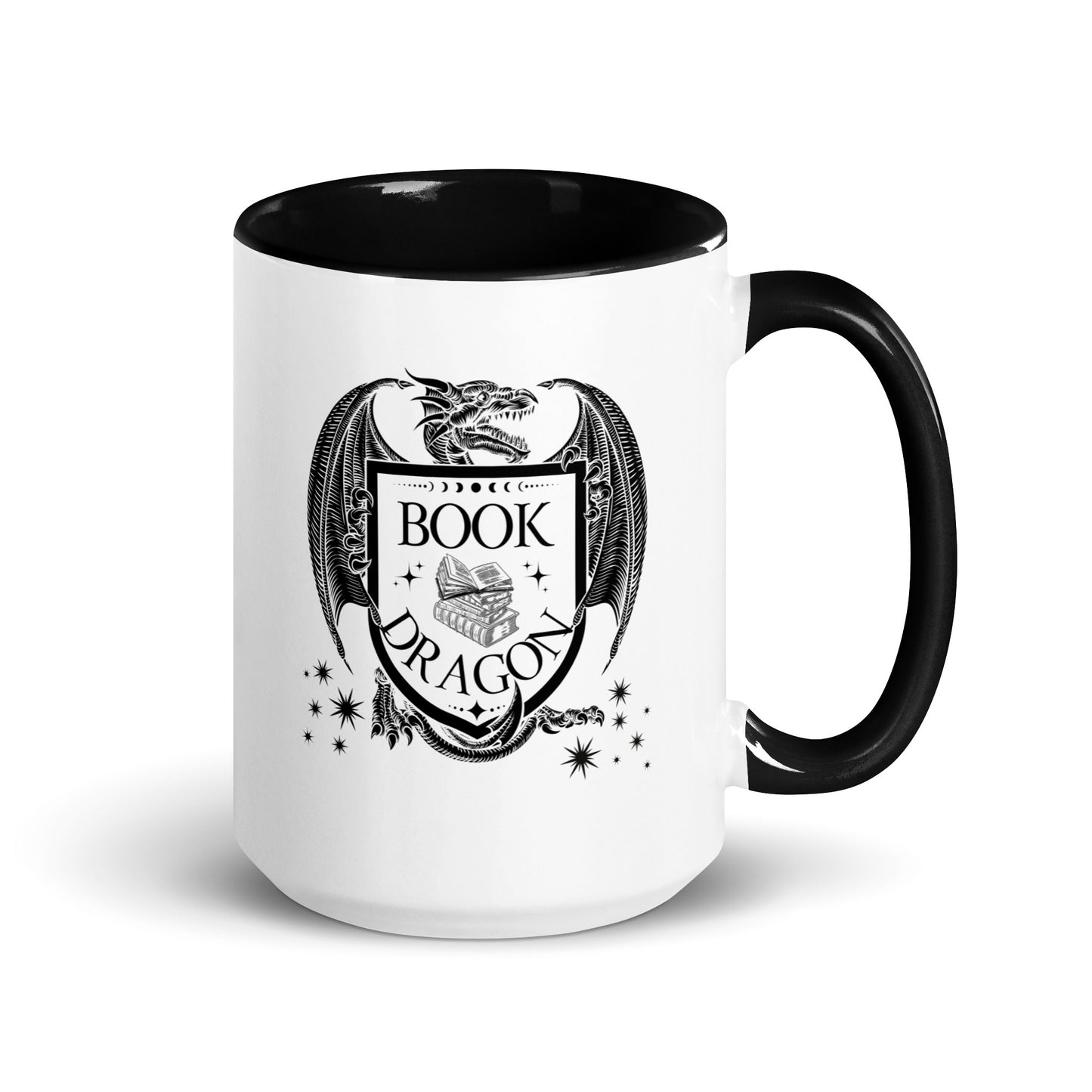 Book Dragon Mug -Dishwasher and Microwave Safe