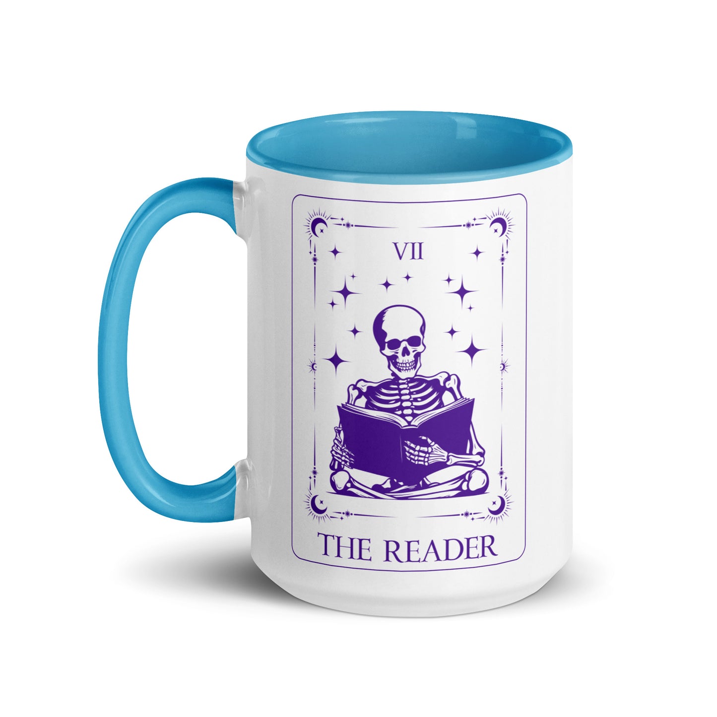 The Reader Tarot Card Mug in Mystic Purple - Microwave & Dishwasher Safe