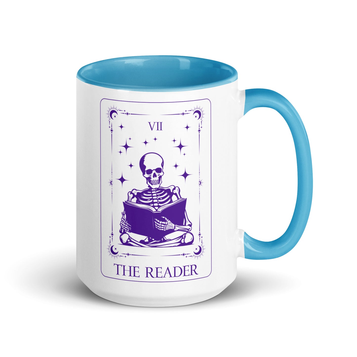 The Reader Tarot Card Mug in Mystic Purple - Microwave & Dishwasher Safe