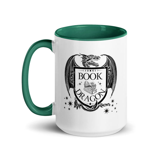 Book Dragon Mug -Dishwasher and Microwave Safe