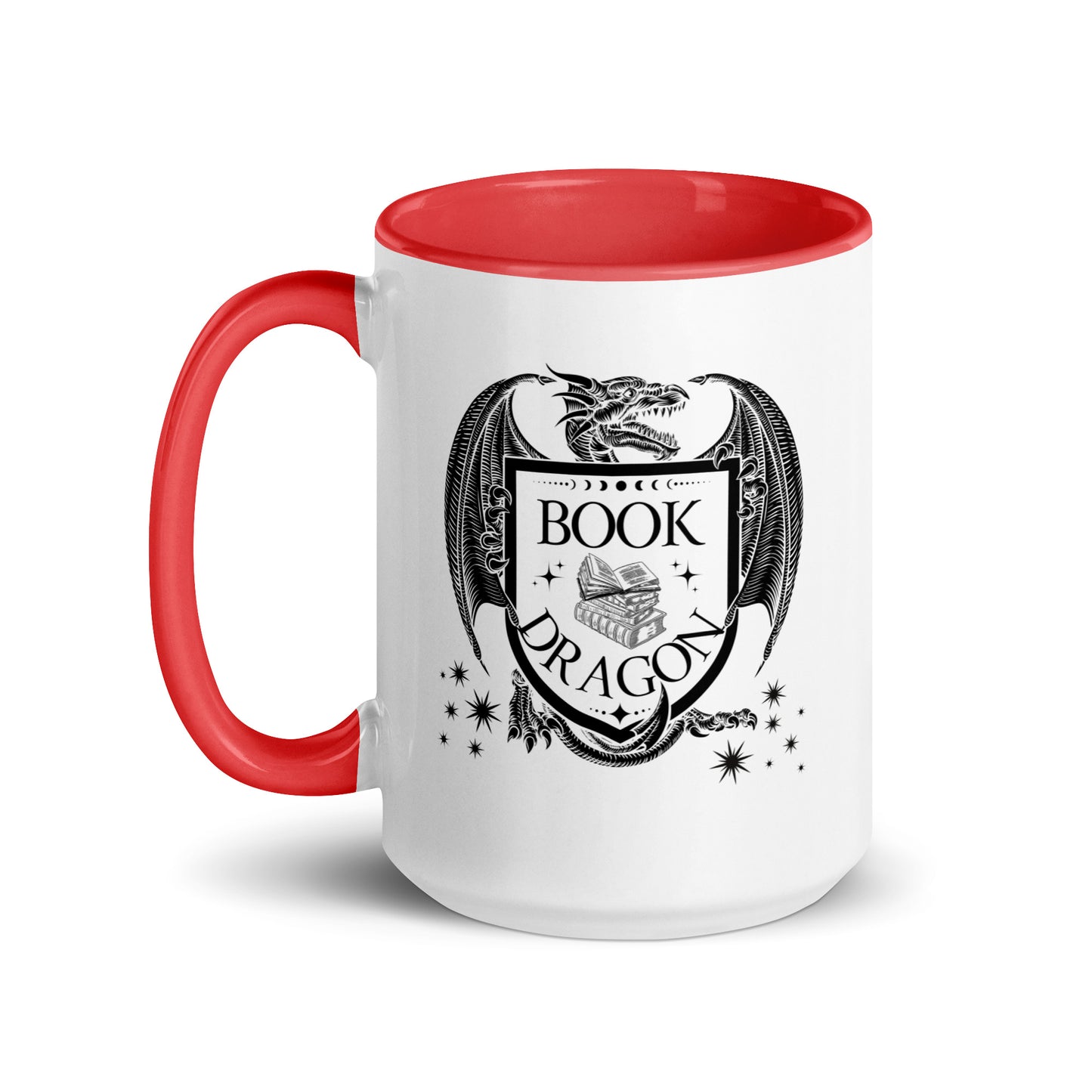 Book Dragon Mug -Dishwasher and Microwave Safe